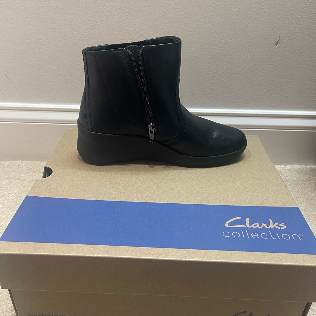 Clarks Women's Black Ankle Boots